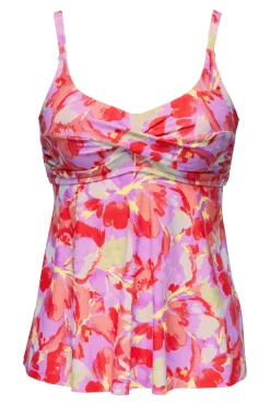 Plus Size|Wire-Free<Sunsets Escape Butterfly Beach Tori Tankini Top