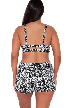 Plus Size<Sunsets Escape Caribbean Seagrass Texture Laguna Swim Short