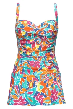 Swim Dress<Sunsets Escape Festive Floral Sandbar Rib Sienna Swim Dress