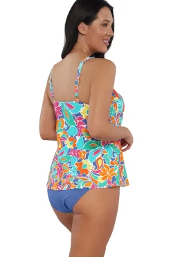Tankinis<Sunsets Escape Festive Floral Sandbar Rib Jenna Tankini Top