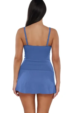 Swim Dress<Sunsets Escape Harbor Blue Sandbar Rib Sienna Swim Dress
