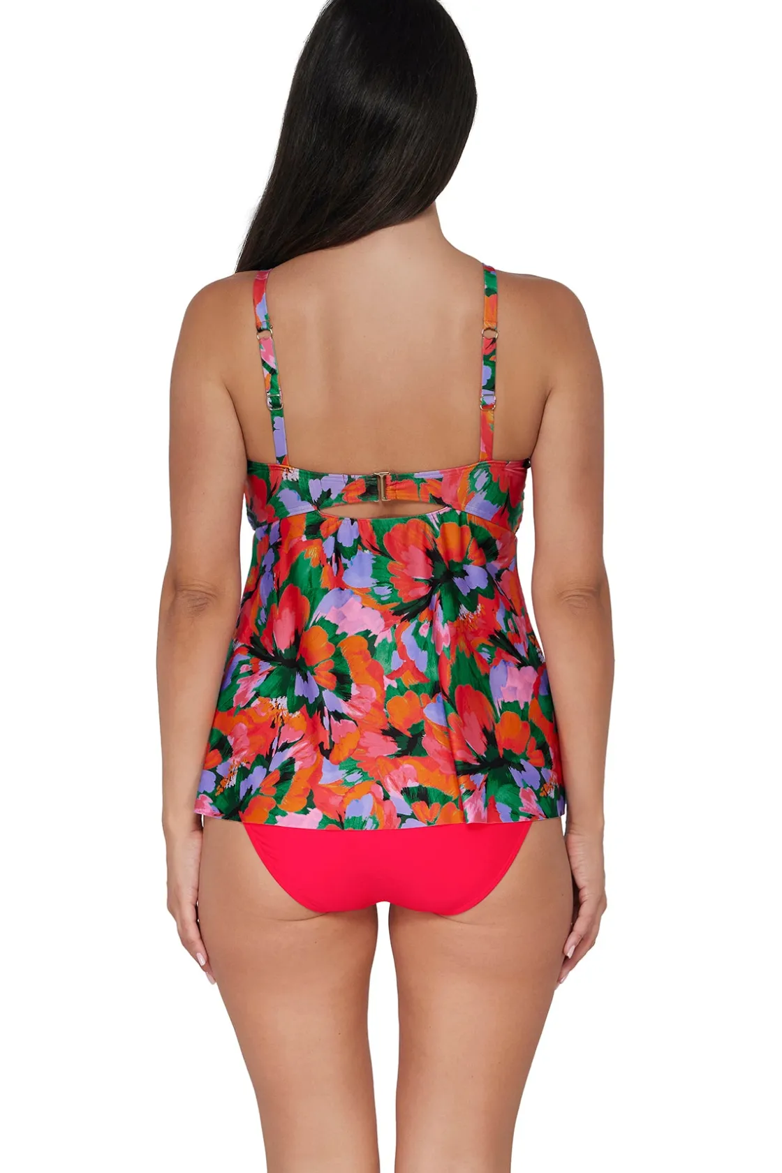 Plus Size|Wire-Free<Sunsets Escape Hummingbird Cove Tori Tankini Top