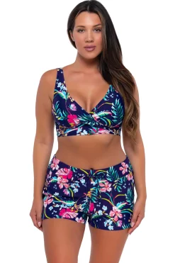 Plus Size<Sunsets Escape Island Getaway Laguna Swim Short