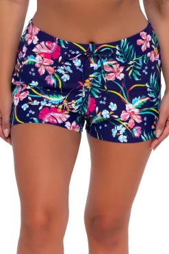 Plus Size<Sunsets Escape Island Getaway Laguna Swim Short
