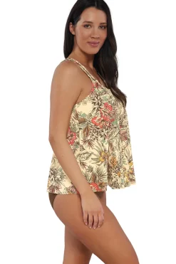 Plus Size|Wire-Free<Sunsets Escape Island Spice Sadie Tankini Top