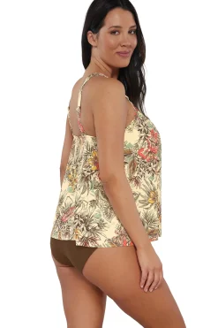 Plus Size|Wire-Free<Sunsets Escape Island Spice Sadie Tankini Top