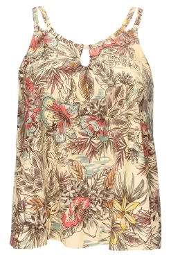Plus Size|Wire-Free<Sunsets Escape Island Spice Sadie Tankini Top
