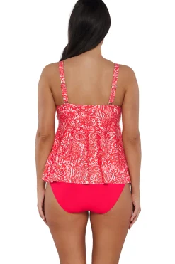 Plus Size|Underwire<Sunsets Escape Majorca Marin Tankini Top