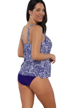 Plus Size|Wire-Free<Sunsets Escape Marina Sadie Tankini Top