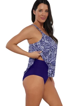 Plus Size|Wire-Free<Sunsets Escape Marina Sadie Tankini Top