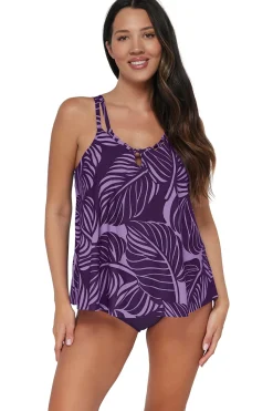 Plus Size|Wire-Free<Sunsets Escape Mystic Palms Sadie Tankini Top