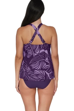 Plus Size|Wire-Free<Sunsets Escape Mystic Palms Sadie Tankini Top