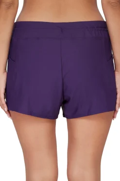 Plus Size<Sunsets Escape Paradise Plum Laguna Swim Short Bottom