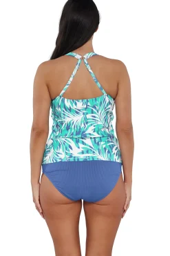 Plus Size|Underwire<Sunsets Escape Sea Breeze Sandbar Rib Emerson Tankini Top