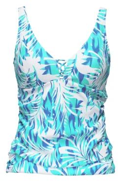 Plus Size|Underwire<Sunsets Escape Sea Breeze Sandbar Rib Emerson Tankini Top