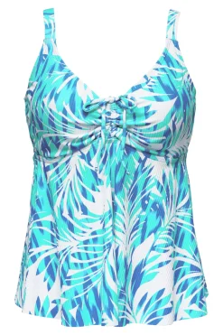 Plus Size|Underwire<Sunsets Escape Sea Breeze Sandbar Rib Marin Tankini Top