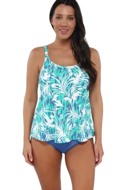 Tankinis<Sunsets Escape Sea Breeze Sandbar Rib Jenna Tankini Top
