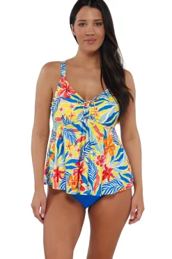 Plus Size|Underwire<Sunsets Escape Suncatcher Marin Tankini Top