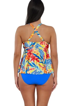 Plus Size|Underwire<Sunsets Escape Suncatcher Marin Tankini Top