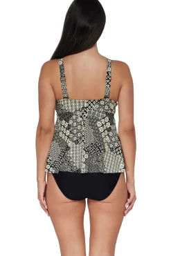 Plus Size|Underwire<Sunsets Escape Venice Seagrass Texture Marin Tankini Top