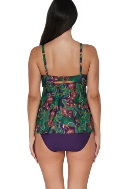 Plus Size|Wire-Free<Sunsets Escape Welcome To Rio Tori Tankini Top