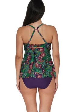 Plus Size|Wire-Free<Sunsets Escape Welcome To Rio Tori Tankini Top