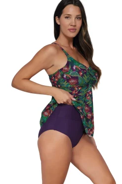 Plus Size|Wire-Free<Sunsets Escape Welcome To Rio Tori Tankini Top