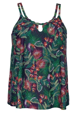 Plus Size|Wire-Free<Sunsets Escape Welcome To Rio Sadie Tankini Top