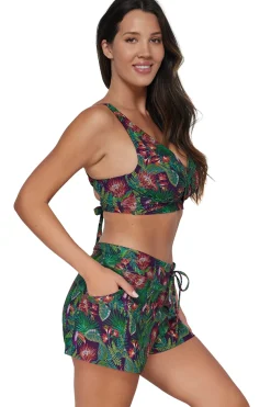 Plus Size<Sunsets Escape Welcome To Rio Laguna Swim Short Bottom