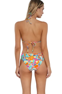 Bikini Tops|Wire-Free<Sunsets Festive Floral Sandbar Rib Laney Triangle Top