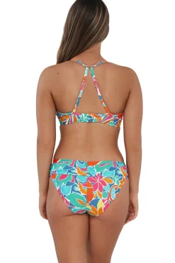 Plus Size|Underwire<Sunsets Festive Floral Sandbar Rib Crossroads Underwire Top