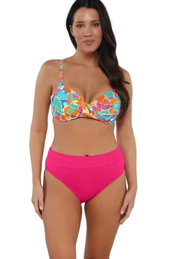 Plus Size|Underwire<Sunsets Festive Floral Sandbar Rib Crossroads Underwire Top