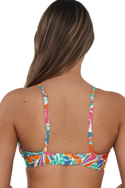 Plus Size|Underwire<Sunsets Festive Floral Sandbar Rib Crossroads Underwire Top
