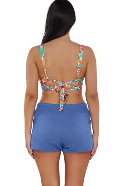 Plus Size|Underwire<Sunsets Festive Floral Sandbar Rib Elsie Top