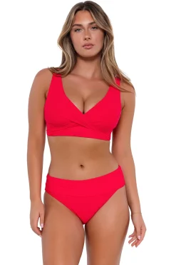 Plus Size|Bikini Tops<Sunsets Geranium Elsie Top