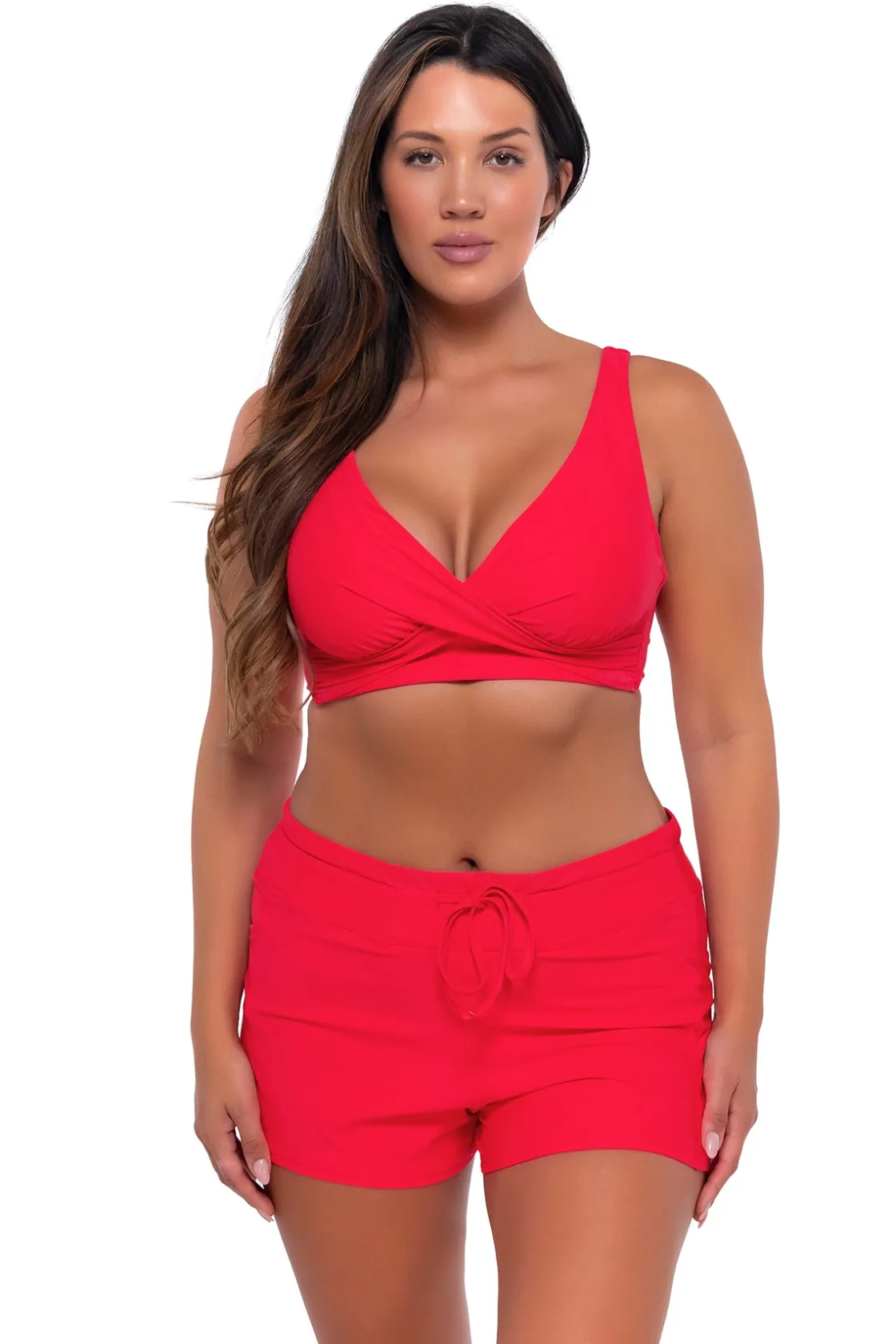 Plus Size|Bikini Tops<Sunsets Geranium Elsie Top