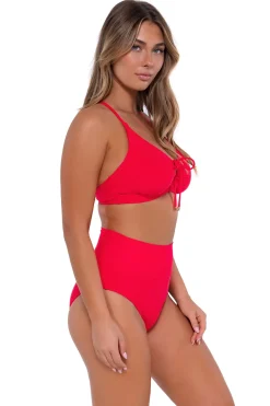 High-Waist<Sunsets Geranium Hannah High Waist Bottom