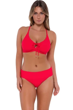 High-Waist<Sunsets Geranium Hannah High Waist Bottom
