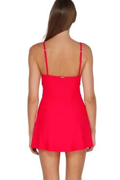 Swim Dress<Sunsets Geranium Naomi Swim Dress One Piece