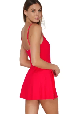 Swim Dress<Sunsets Geranium Naomi Swim Dress One Piece