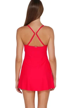 Swim Dress<Sunsets Geranium Naomi Swim Dress One Piece