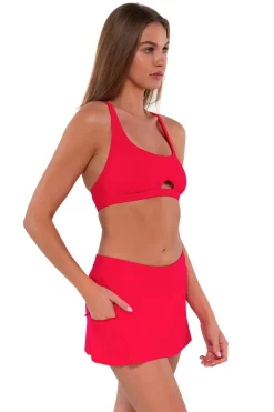 Swim Skirts<Sunsets Geranium Sporty Swim Skirt
