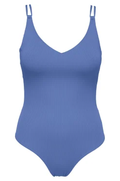Classic<Sunsets Harbor Blue Sandbar Rib Veronica One Piece