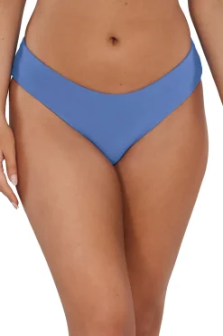 Low-Rise|Bikini Bottoms<Sunsets Harbor Blue Sandbar Rib Alana Reversible Hipster Bottom