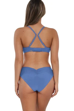 Low-Rise|Bikini Bottoms<Sunsets Harbor Blue Sandbar Rib Alana Reversible Hipster Bottom