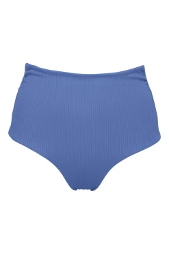 Plus Size|High-Waist<Sunsets Harbor Blue Sandbar Rib Capri High Waist Bottom