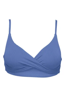 Wire-Free<Sunsets Harbor Blue Sandbar Rib Lyla Bralette Top