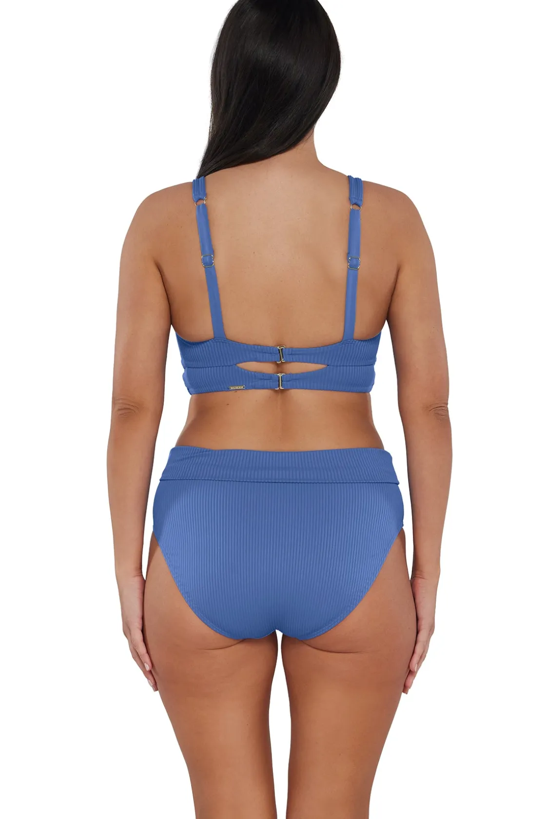 Plus Size|Underwire<Sunsets Harbor Blue Sandbar Rib Danica Top