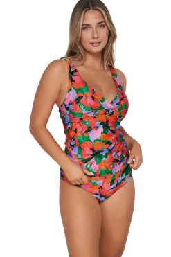 Plus Size|Underwire<Sunsets Hummingbird Cove Elsie Tankini Top