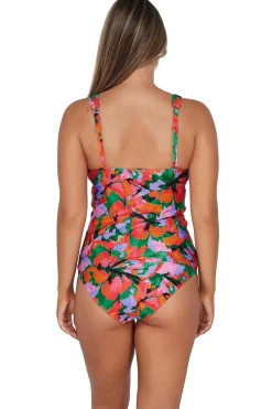 Plus Size|Underwire<Sunsets Hummingbird Cove Elsie Tankini Top